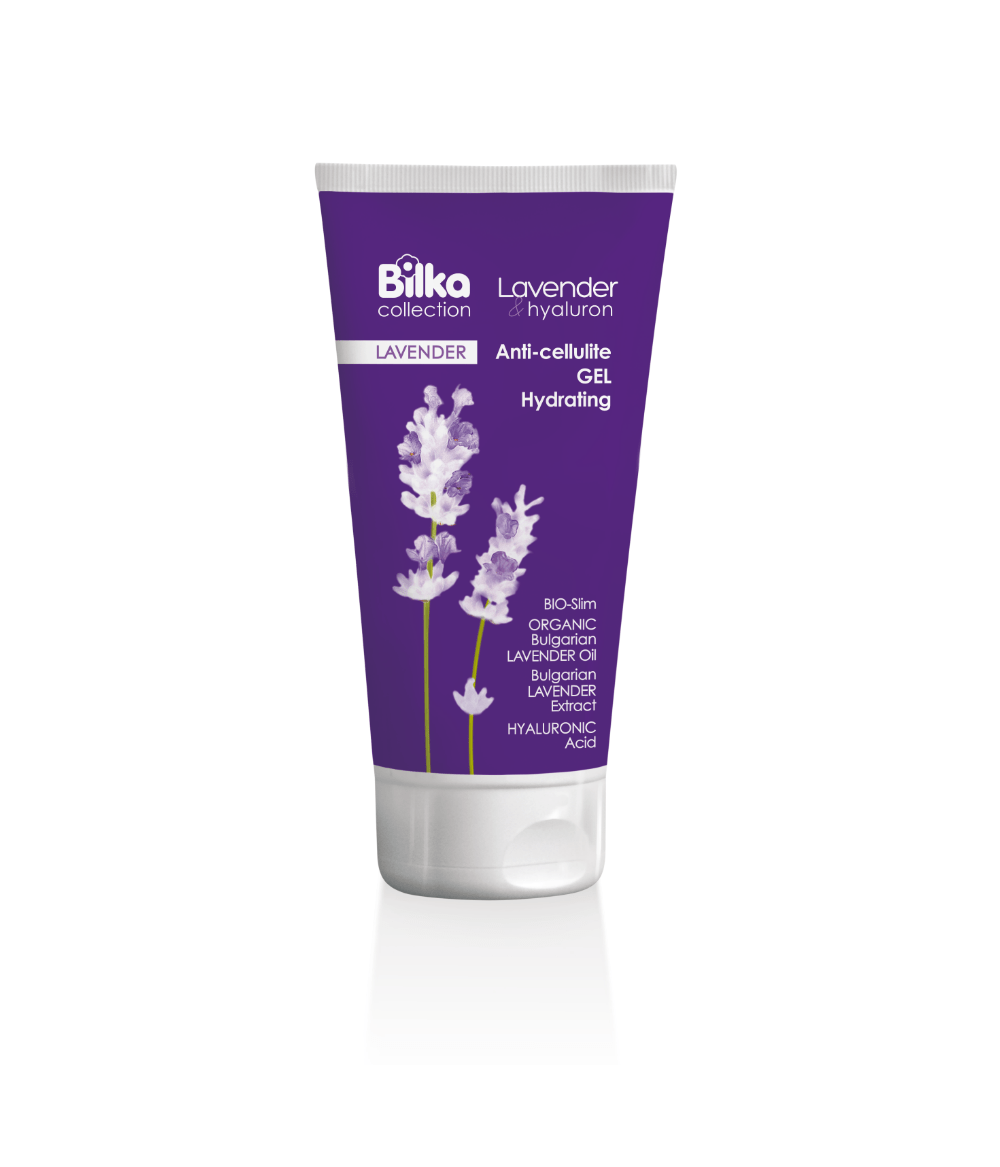 Anti-Cellulite gel Hydrating – 200 ml. with lavender extract for skin toning and hydration, body care, cellulite reduction.