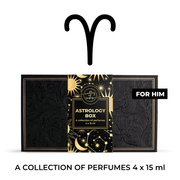 Aries Astrology Box for Him - A collection of 4 perfumes 15 ml each, perfect for Aries, fragrance enthusiasts, gift ideas, and perfume lovers.