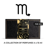 Scorpio Astrology Box for Him, a collection of perfumes 4 x 15 ml, perfect gift for fragrance lovers, perfume shop Ireland.