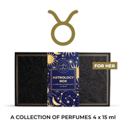 Taurus Astrology Box for Her, a collection of perfumes, 4 x 15 ml, fragrances, gifts for her, perfume gifts