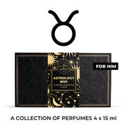 Taurus Astrology Box for Him, collection of perfumes, scents for men, luxury fragrances, gifts for boyfriend, perfume gift set.
