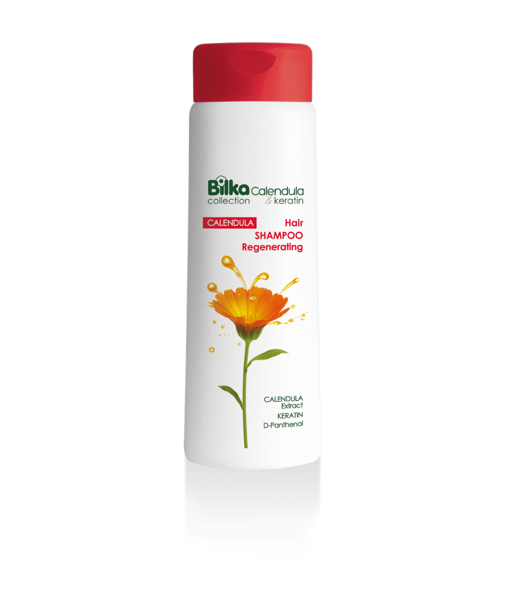 Hair Shampoo Regenerating-400ml for strong hair with Calendula Extract and Keratin. Hydrates and restores hair health.