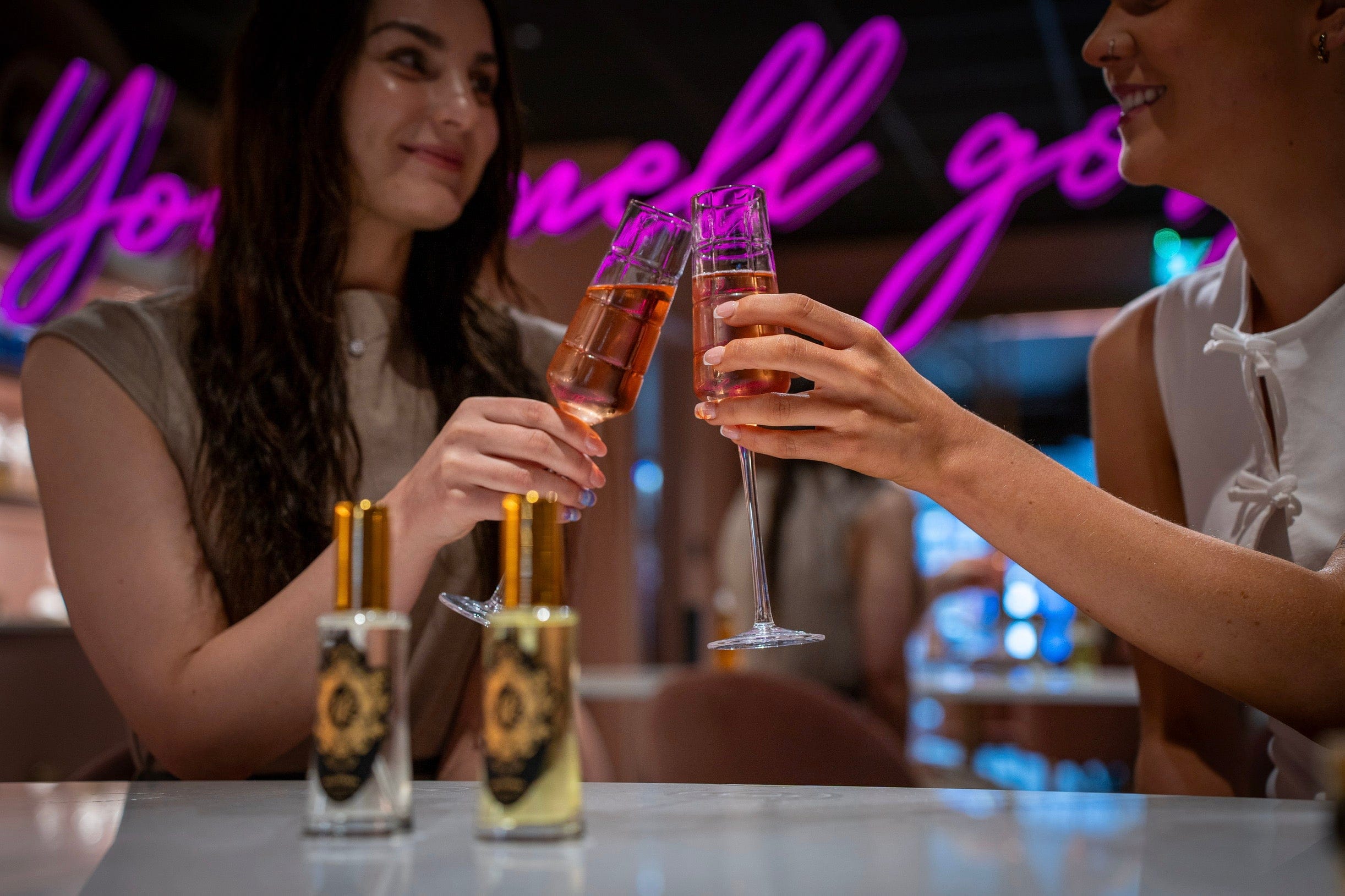 Small Group Bespoke Perfume Consultation with friends enjoying perfume and drinks at Valley of Roses.