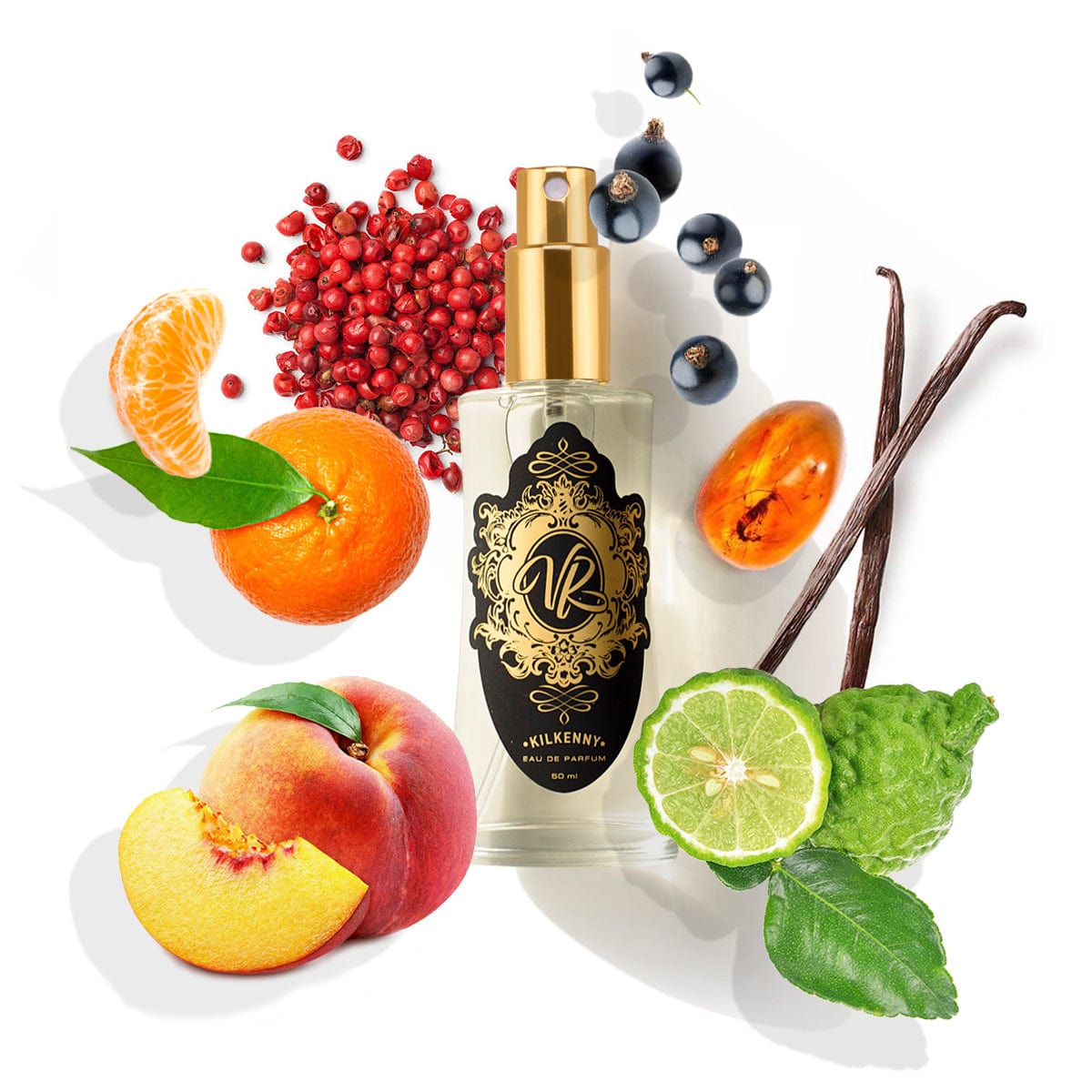 #084 INSPIRED BY... GUILTY perfume with fruits and spices, featuring peach, orange, black currant, and vanilla notes.