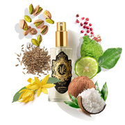 #522 INSPIRED BY... EAU DE SOELIL BLANC with aromatic ingredients like cardamom, cardamom, coconut, and lime.